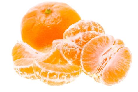 Peeled Tasty Sweet Tangerine Orange Mandarin Fruit Stock Photo Image