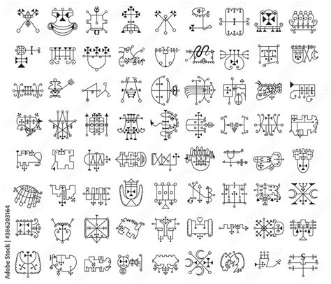 Collection Of Demon Symbols And Their Sigils Stock Vector Adobe Stock