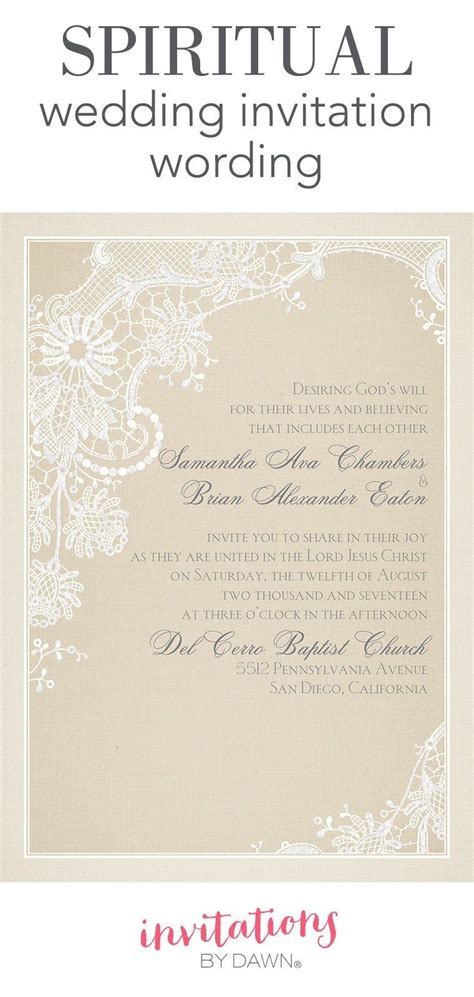 Christian Wedding Invitations Christian Wedding Invitation Wording