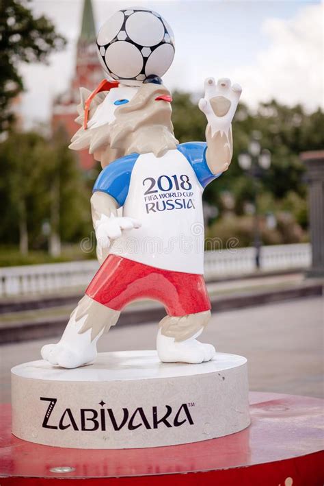 moscow russia may 31 2018 the official mascot of the 2018 fifa world cup and the fifa