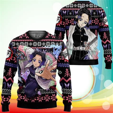 Shinobu Kocho Ugly Christmas Sweater Anime Demon Slayer Xmas Ts