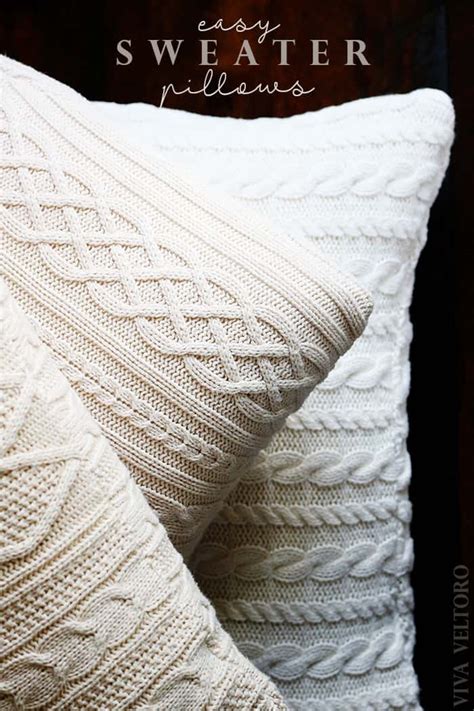 Make Your Own Sweater Pillows DIY Tutorial Viva Veltoro