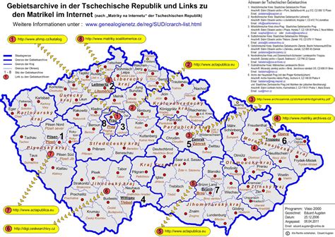 Lage von tschechien innerhalb europas und der welt. Sudetenland-Genealogie: Archive in der Tschechischen Republik