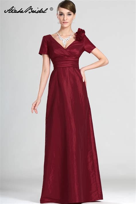 Mother Of The Groom Dresses Gorgeous A Line V Neck Cap Sleeve Burgundy