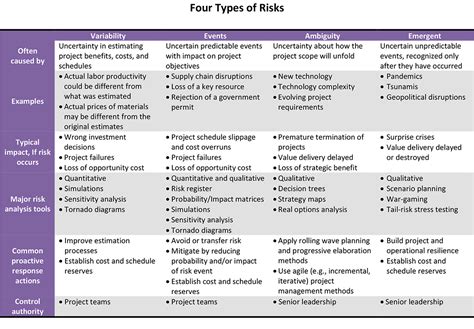 Project Risk Types