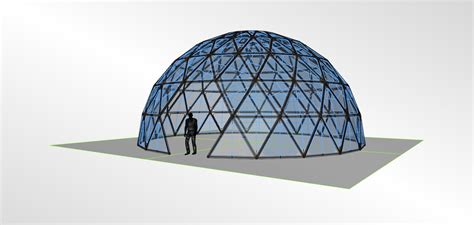 Triangulated 3d Dome Geodesic Dome Like Structure 3d Model Cgtrader