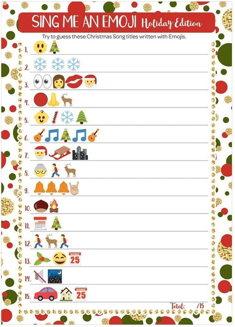 Christmas Party Game Sing Me An Emoji 25 Players Affiliate 25