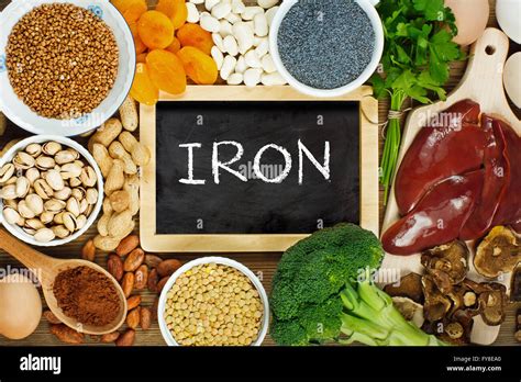 Collection Iron Rich Foods Stock Photo Alamy