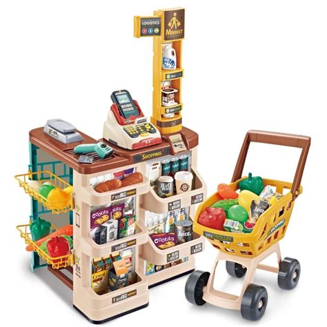 Leutsin Supermarket Playset For Kids Grocery Store Pretend Play Kids