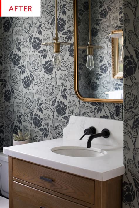 Bathroom Wallpaper Ideas Remodel Before After Apartment Therapy