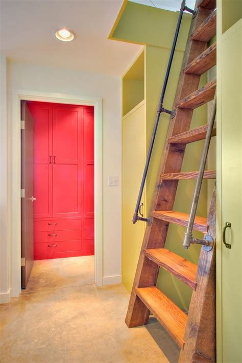 A vaulted ceiling requires a ceiling fan with a sufficient downrod, which is the ceiling fan's neck that connects the wall mount to the top of the fan. Vaulted ceiling over stairs converted to attic/loft
