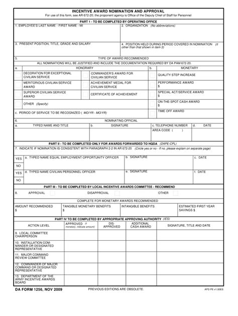 Da Form 1256 Fill Out And Sign Printable Pdf Template Signnow