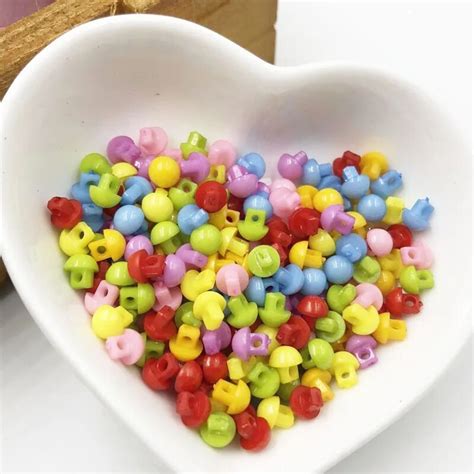 200pcs 6mm Round Resin Mini Tiny Buttons Craft Sewing Tools Decorative