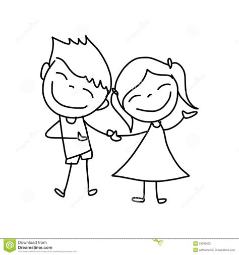 Kids, drawing lets you fly high via pencil and paper with pouring down the imaginary world on blank tips you should follow while making easy diy cartoon drawings for kids: Hand Drawing Cartoon Happy Kids Stock Vector ...