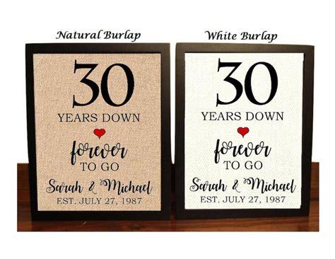 30th Anniversary Gift 30th Wedding Anniversary Gift Gift - Etsy