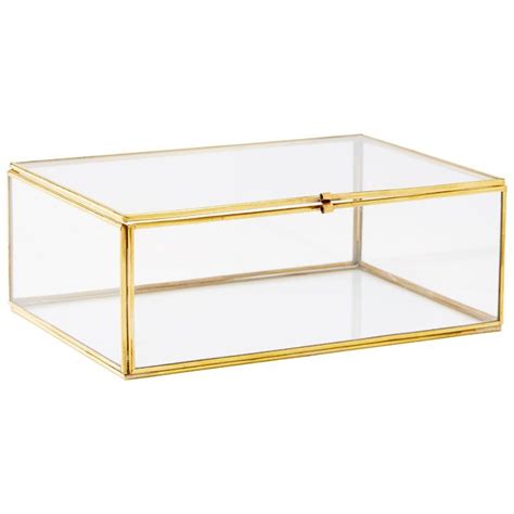 Gold Glass Box Large Bookcase Design Glass Boxes Decor