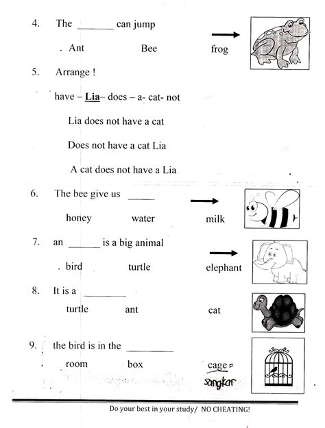 Bacalah setiap soal dengan teliti. Contoh soal Ujian Bahasa Inggris Kelas 1 Sd Semester Genap