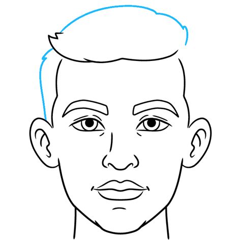 How To Draw A Mans Face Really Easy Drawing Tutorial