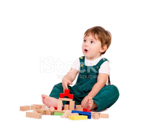 Boy Building With Blocks Stock Photo Royalty Free Freeimages