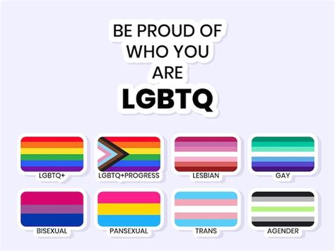 Premium Vector Vector Illustration Of Different Flags Showing Different Lgbtq Genders