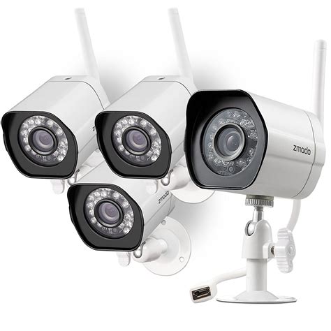 Amazon Zmodo Wireless Security Camera System Pack Smart Hd Outdoor Wifi Ip Cameras