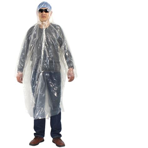Portable Size Disposable Raincoat Adult Emergency Waterproof Hood