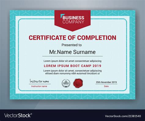Multipurpose Professional Certificate Template Vector Image