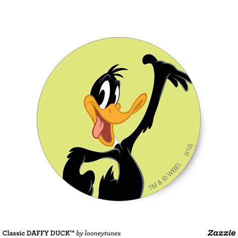 Classic Daffy Duck Classic Round Sticker Round Stickers