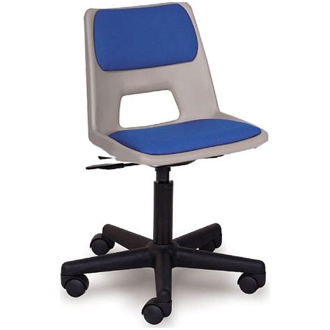 Scholar Mobile Padded Polypropylene Chair Optional Glides Classroom Swivel Chairs