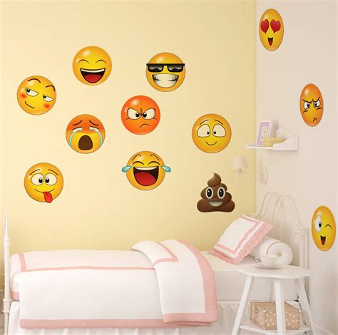 Emoticon Smiling Faces Wall Decal Stickers 6052 6 Inch Emoticon
