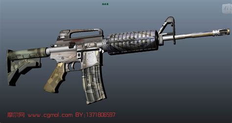 M4步枪maya模型枪械模型模型下载 摩尔网cgmol