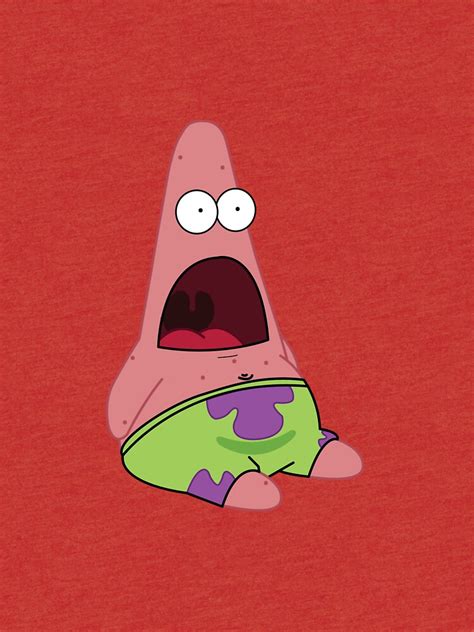 Shocked Patrick Funny Spongebob Patrick Star Meme T