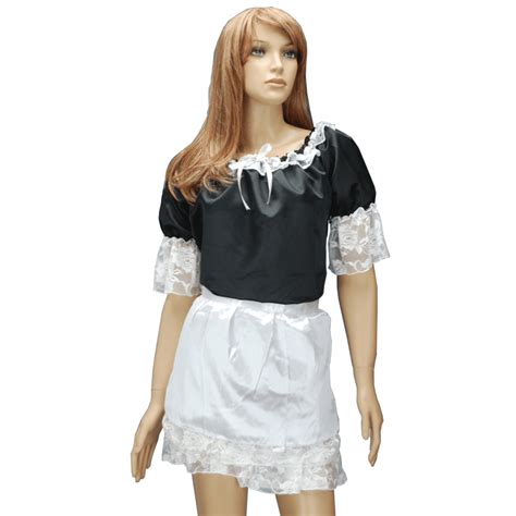 Satin Sissy Maid Dress With Apron Black Janet S Closet