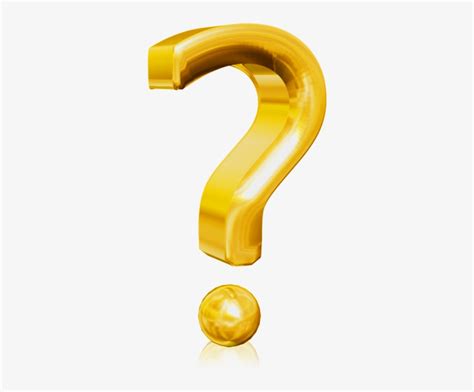 Gold Question Mark 3d Gold Question Mark 310x599 Png Download Pngkit