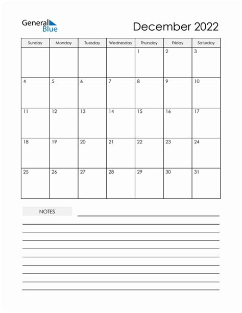 December 2022 Calendars Pdf Word Excel