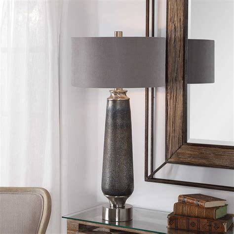 Sandberg aged grey wood buffet lamp. Lolita Modern Table Lamp - Carolyn Kinder International