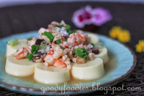 Shoyu tamago, or japanese soy sauce eggs, are one of the most basic of snacks in japanese cuisine and are easy to prepare at home requiring only two ingredients and 15 minutes of. GoodyFoodies: Recipe: Japanese egg tofu with minced ...