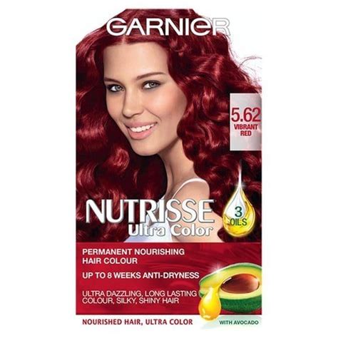 Even though it can skew a. Garnier Nutrisse 5.62 Vibrant Red Permanent Hair Dye (With ...