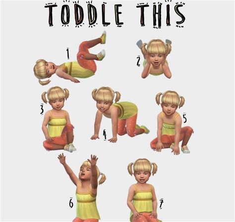 Sakuraleon — ♥ Toddle This ♥ Total 7 Poses For The Gallery Sims 4