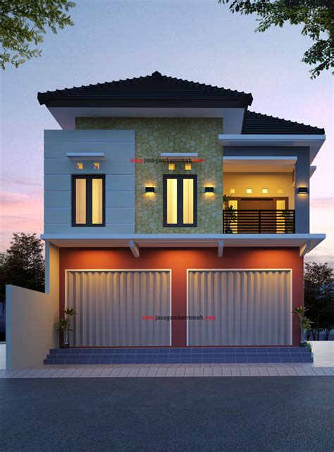 Denah Rumah 2 Lantai Plus toko - Desain Rumah Modern