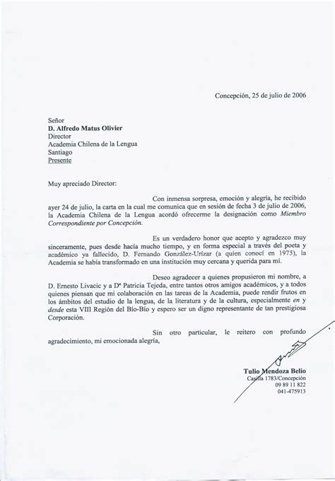 Carta Em Ingles Exemplo