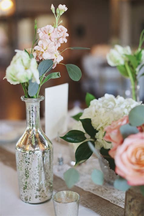 Centerpieces In Bud Vases Elizabeth Anne Designs The Wedding Blog