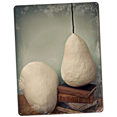 Giant White Minimalist Abstract Paper Mache Pear ...