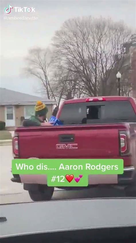 Bleacher Report Fan Spots Aaron Rodgers Holding Beer In The Back Of A Pick Up Truck