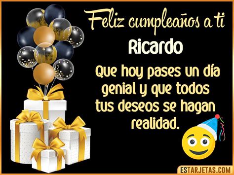 Feliz Cumpleaños Ricardo Imágenes  Tarjetas Y Mensajes