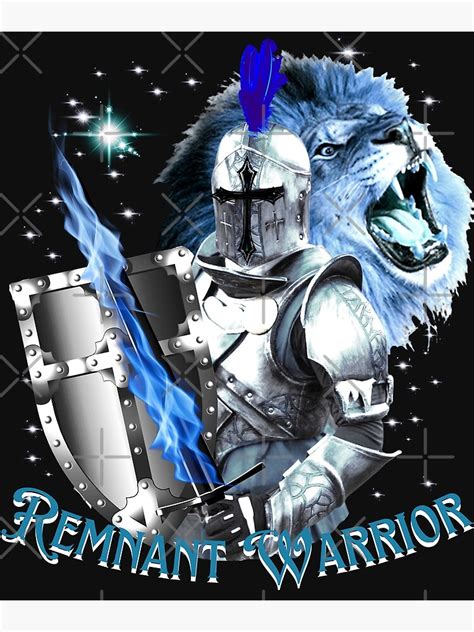 Remnant Warrior Blue Knight Poster For Sale By Swordofgod Redbubble