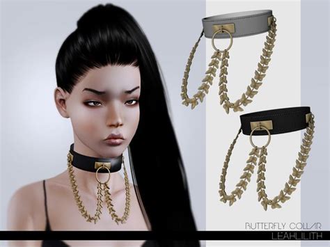 Butterfly Collar By Leahlillith Sims 3 Downloads Cc Caboodle Check
