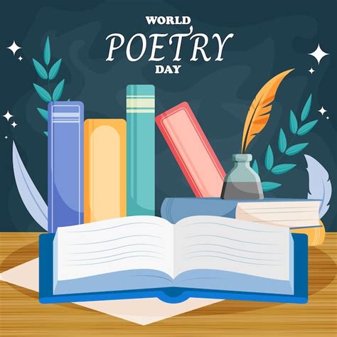 Premium Vector World Poetry Day Concept