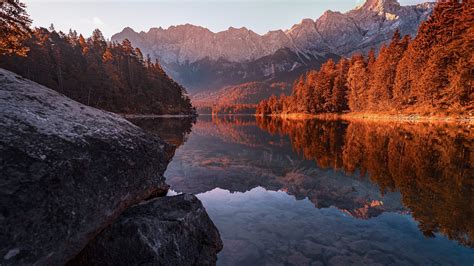 Download 1920x1080 Lake Autumn Sunlight Fermany Fall Reflection