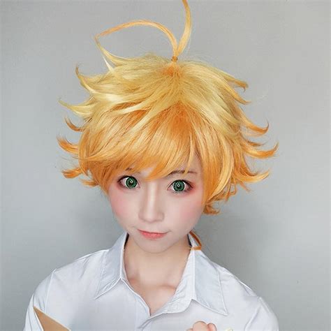 Emma Orange Cosplay Wig Cap From Anime The Promised Neverland Free Shipping